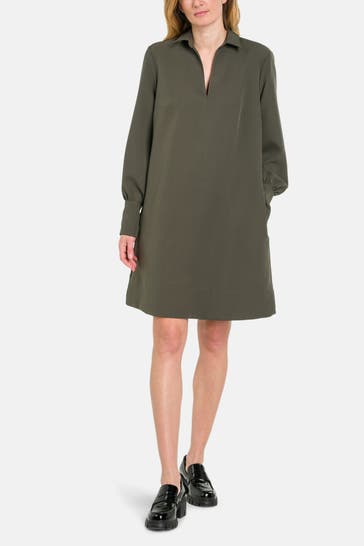 0039 ITALY Kleid oliv