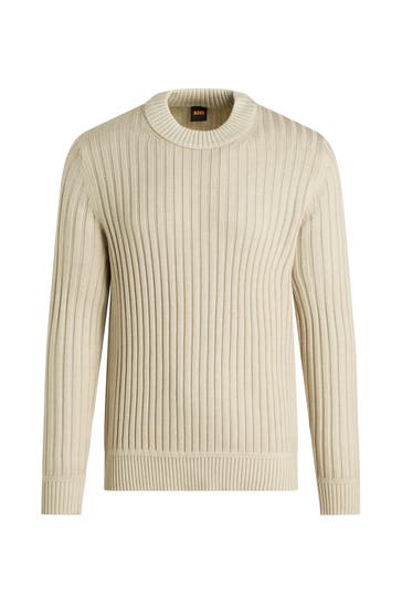 BOSS ORANGE Strickpullover 'Kriben' greige