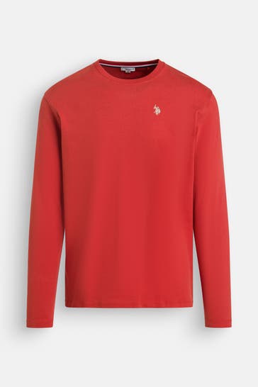 U.S. POLO ASSN. Longsleeve ziegelrot