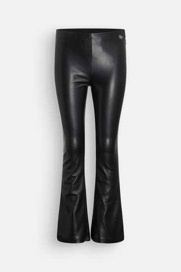 GUESS Kunstlederleggings schwarz