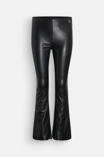 GUESS Kunstlederleggings schwarz