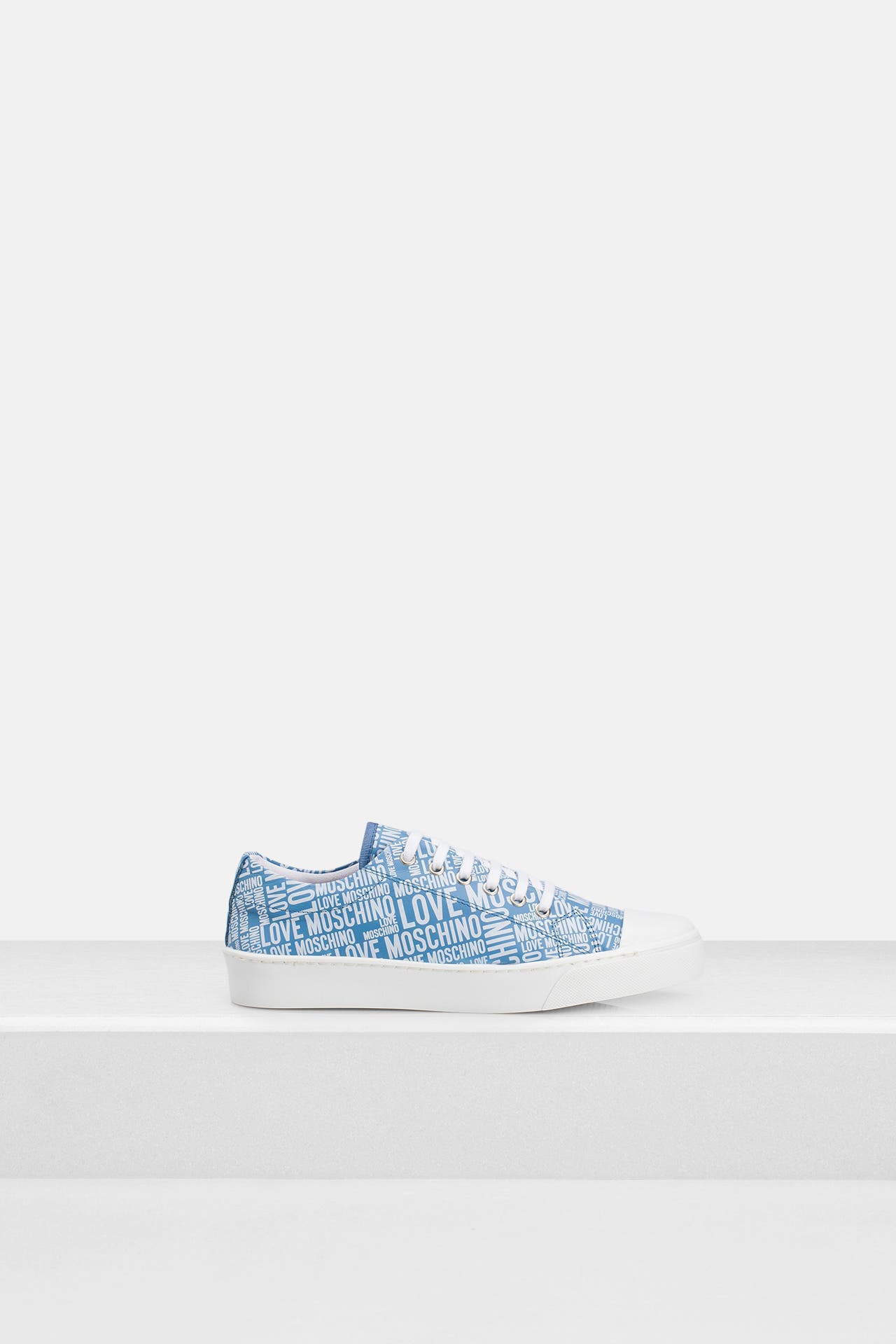 MOSCHINO Leder-Sneaker gemustert, Bild 1