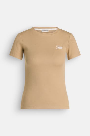 GUESS T-Shirt hellbraun