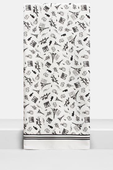 KARL LAGERFELD Tuch 'Paris' weiß gemustert