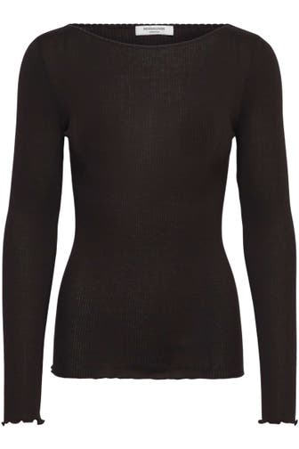 ROSEMUNDE Longsleeve dunkelbraun