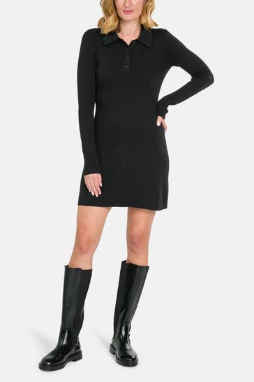 CALVIN KLEIN Strickkleid schwarz