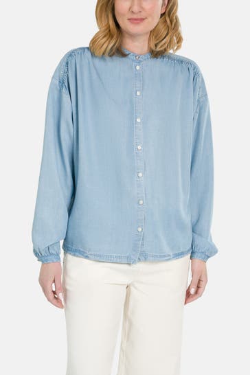 BOSS ORANGE Casual-Bluse 'Bizzan' blau