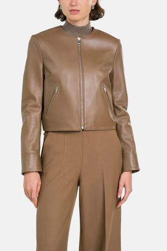 BOSS Lederjacke 'Sadenita' braun