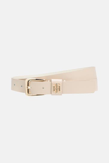 TOMMY HILFIGER Ledergürtel 'Libre' beige