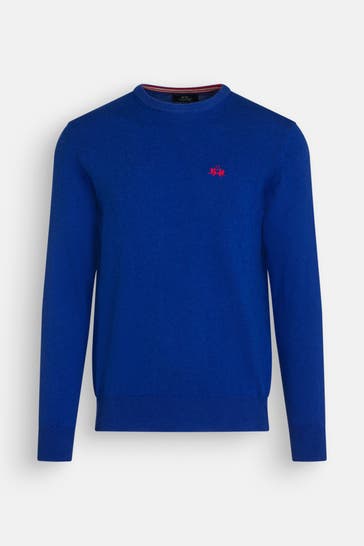 LA MARTINA Strickpullover blau