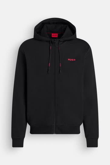 HUGO Sweatjacke schwarz