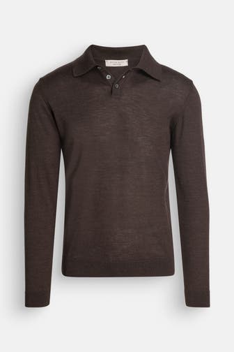 WOOL & CO Wollpullover dunkelbraun