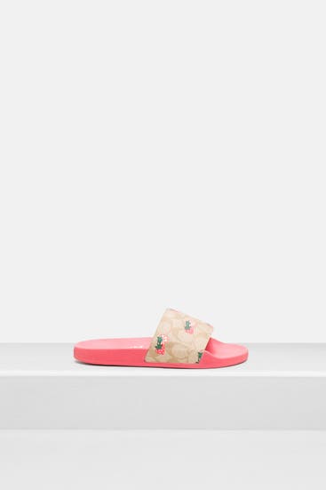 COACH - Slides beige-gemustert