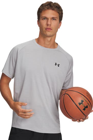 UNDER ARMOUR T-Shirt 'Tech Textured' hellgrau