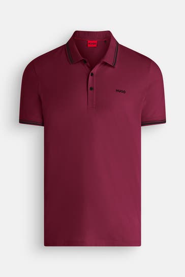 HUGO Polo-Shirt weinrot