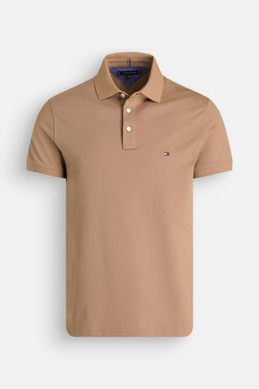 TOMMY HILFIGER - Polo-Shirt hellbraun