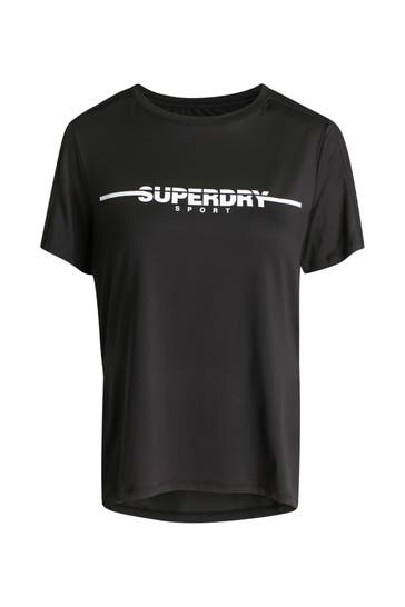 SUPERDRY Funktionsshirt schwarz