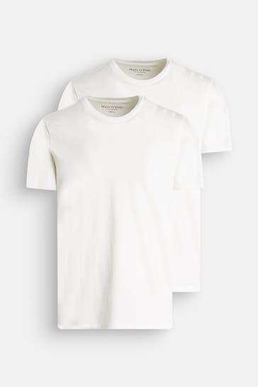 MARC O'POLO 2er-Pack T-Shirt ecru