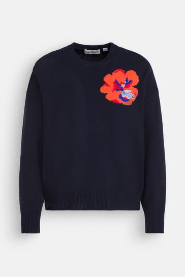 LACOSTE Wollpullover schwarzblau