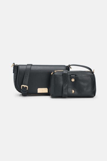 U.S. POLO ASSN. 2-in-1 Umhängetasche 'Carnation' schwarz