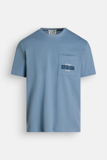 SCOTCH & SODA T-Shirt taubenblau