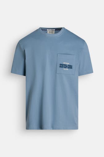 SCOTCH & SODA T-Shirt taubenblau