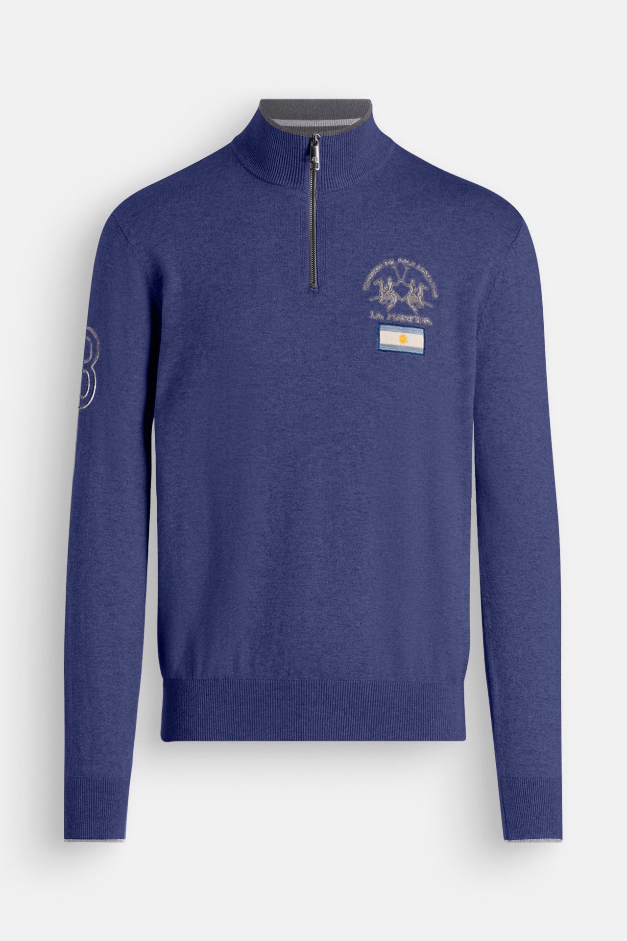 LA MARTINA Stricktroyer graublau, Bild 1