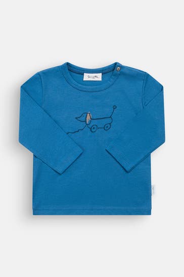 SANETTA Longsleeve azurblau
