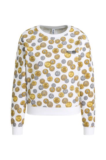 MOSCHINO - Sweatshirt weißgemustert