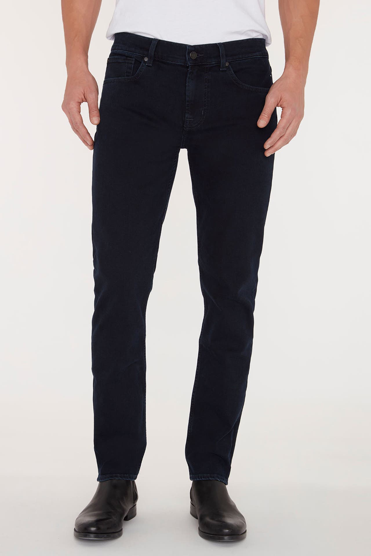 7 FOR ALL MANKIND Jeans schwarzblau slim tapered, Bild 1