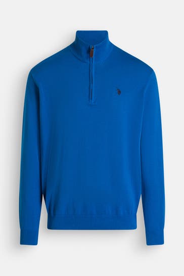 U.S. POLO ASSN. Knitted Troyer blue