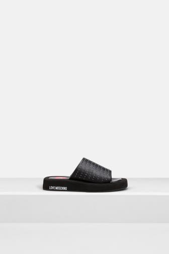 LOVE MOSCHINO Slides schwarz