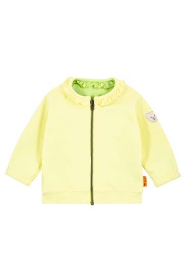 STEIFF Wende-Sweatjacke hellgrün-blassgelb
