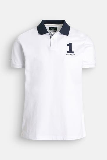 HACKETT Polo-Shirt 'Heritage' weiß