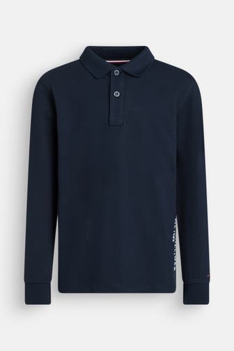 TOMMY HILFIGER Langarm-Polo nachtblau