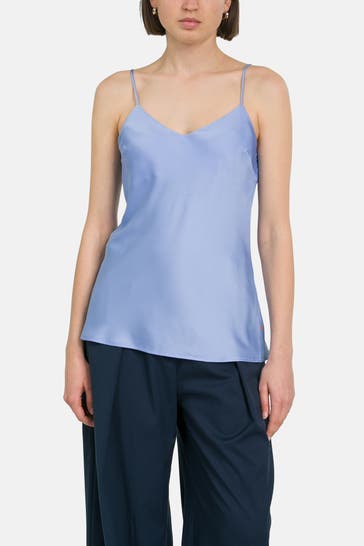 BOSS ORANGE Satintop 'Irice' taubenblau