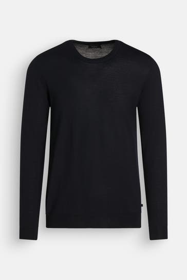 MATINIQUE Wollmix-Pullover 'Petro' schwarzblau