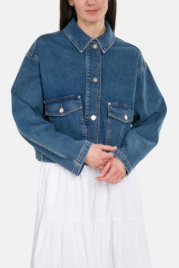 MARC O'POLO Jeansjacke blau