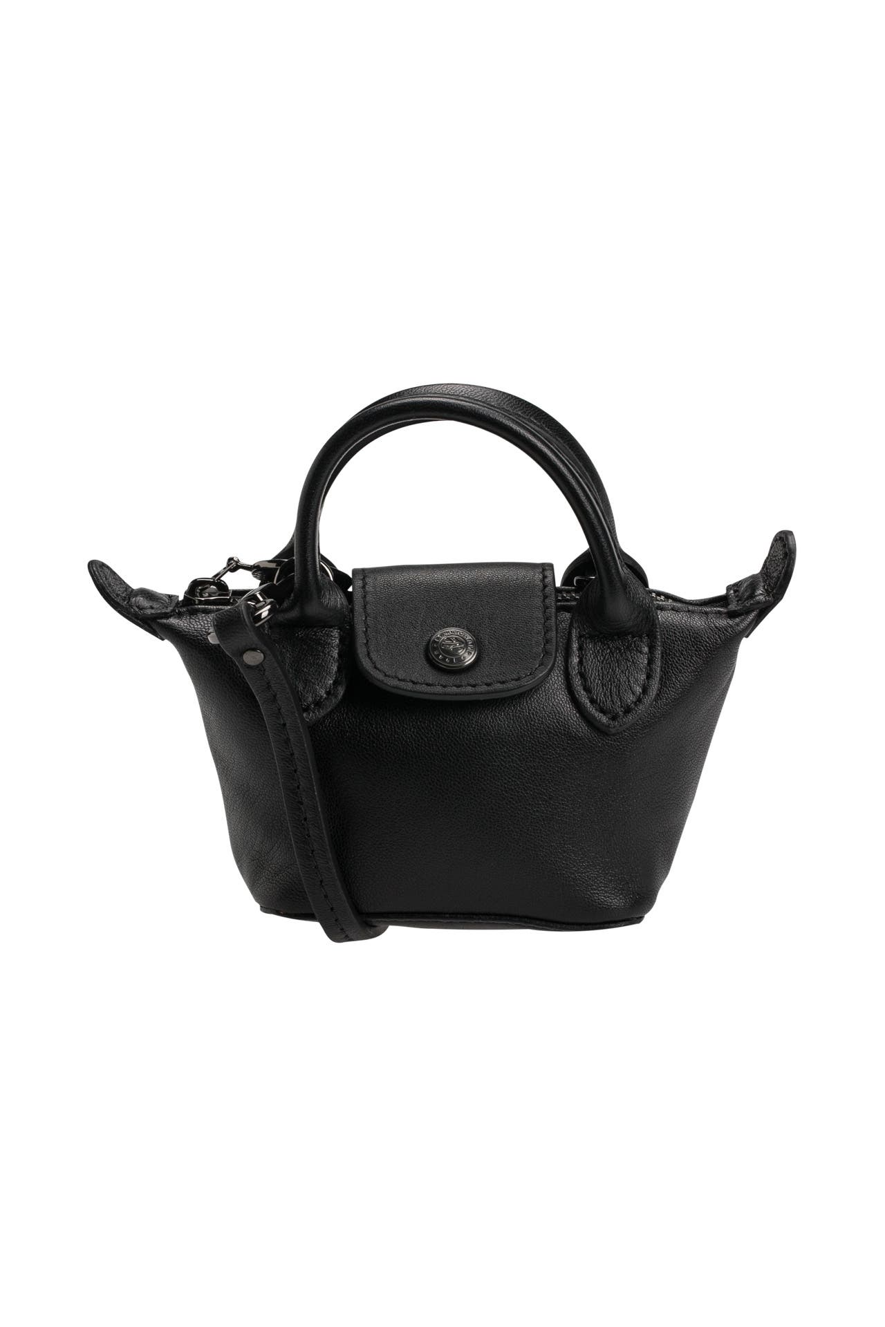 LONGCHAMP Umhangetasche Le Pliage Cuir XS schwarz gunstig online kaufen Outletcity