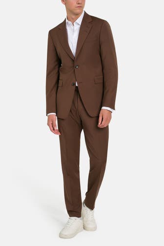 TIGER OF SWEDEN Anzug 'S.Justin' braun Regular Fit