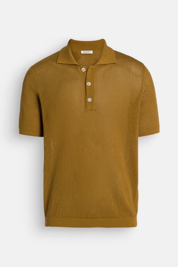 PHIL PETTER Polo-Shirt gelbbraun