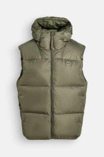 LACOSTE Daunenweste oliv