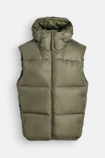 LACOSTE Daunenweste oliv