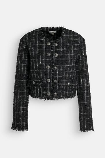 GESTUZ Tweed-Jacke 'Gaelly' gemustert