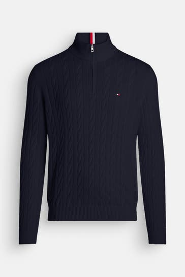 TOMMY HILFIGER Strick-Troyer nachtblau