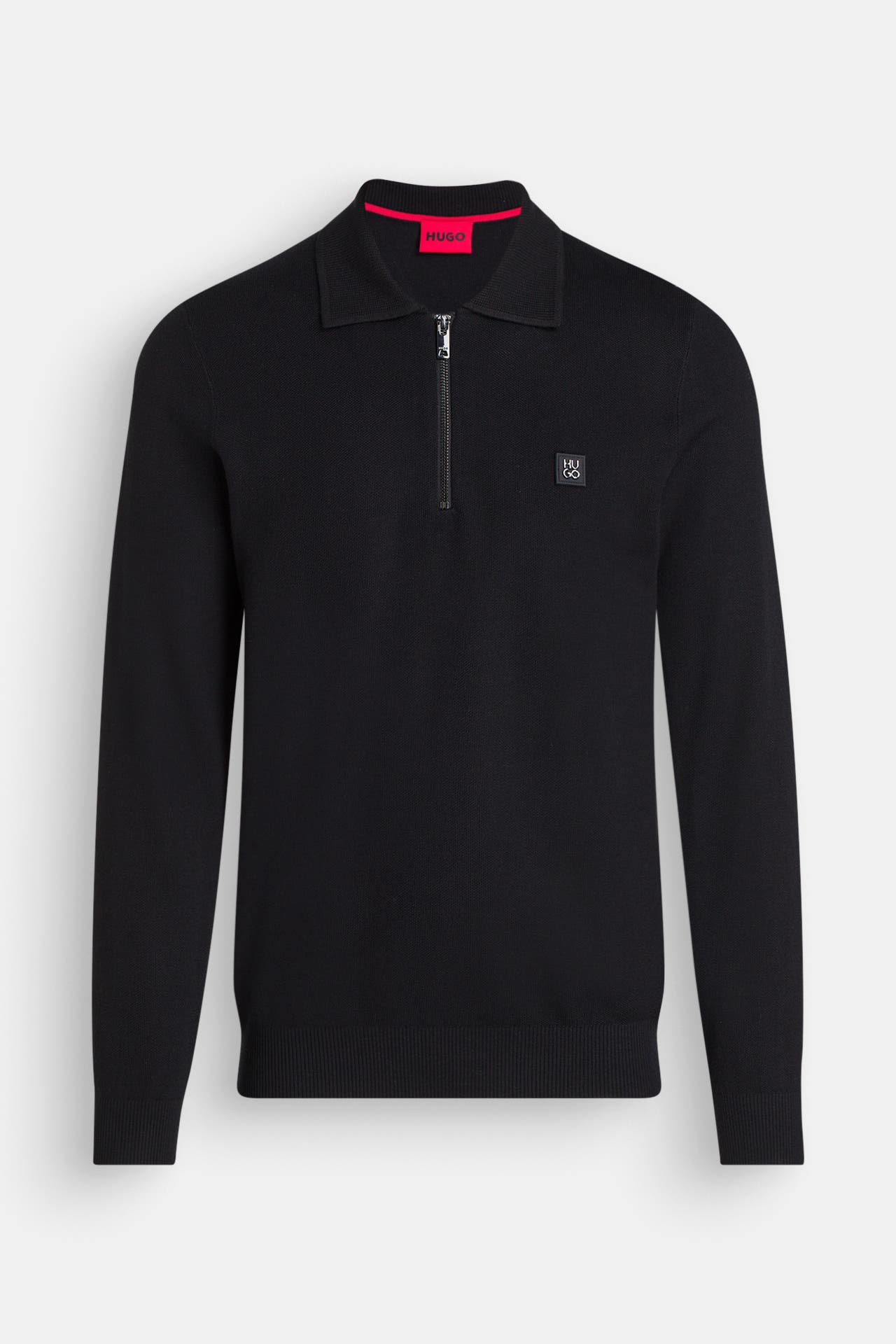 HUGO Strick-Polo 'Sastone' schwarz, Bild 1