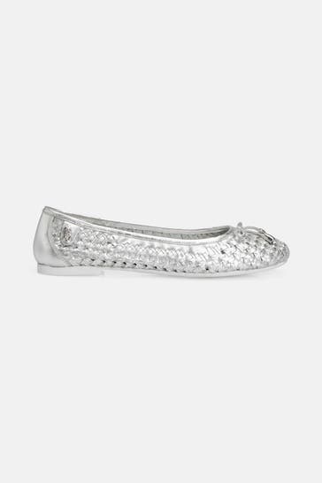 U.S. POLO ASSN. Ballerinas silber