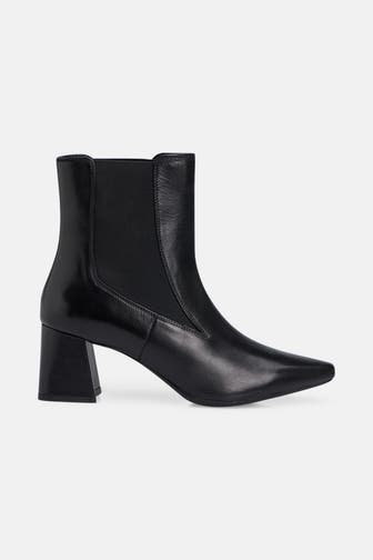 GEOX Leder-Stiefeletten 'Giselda' schwarz