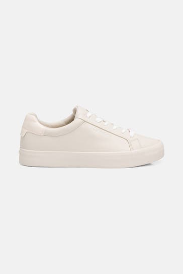 CK JEANS Leder-Sneaker 'Violet' creme