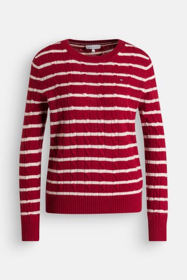 TOMMY HILFIGER Wollpullover zweifarbig